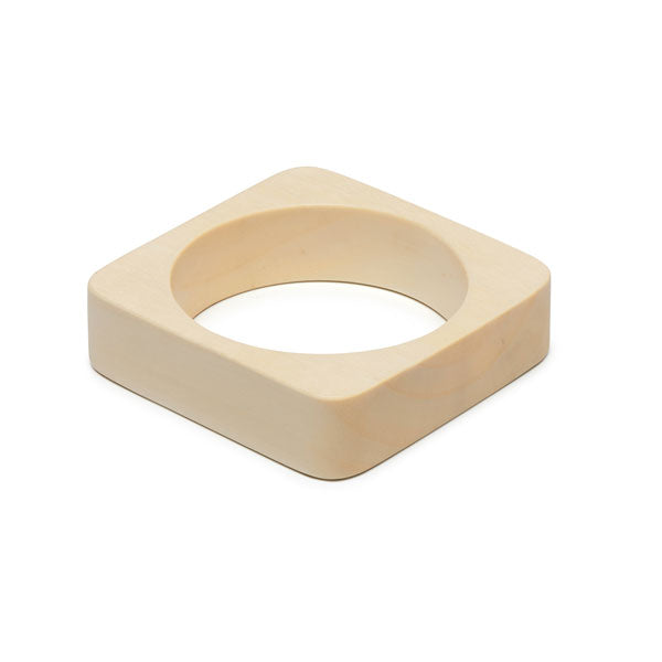 Branch Jewellery - Square white wood bangle