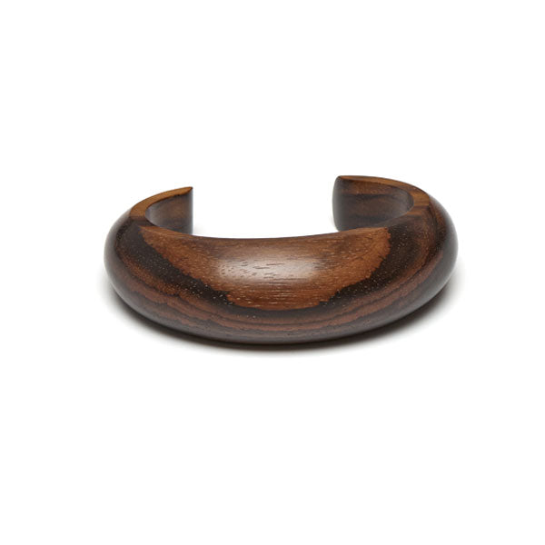 Rounded Brown wood cuff