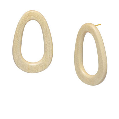 Open oval earring – Whitewood