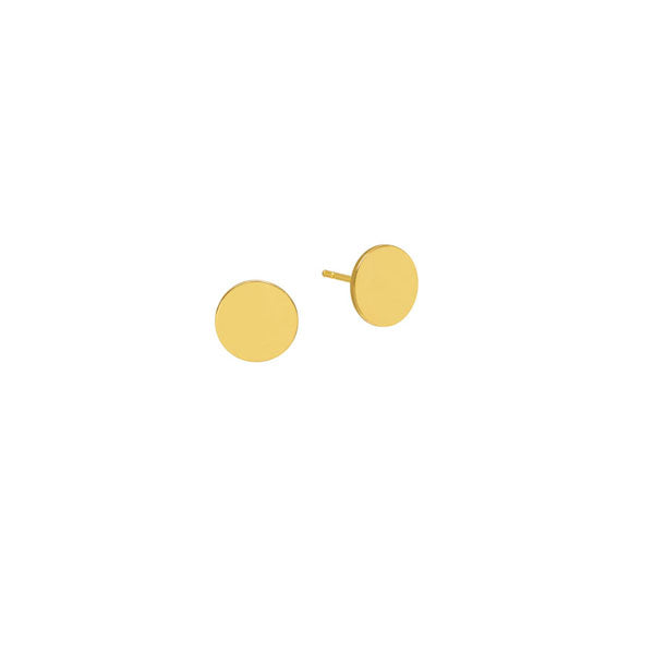 Branch Jewellery - Small gold plate disc stud earring