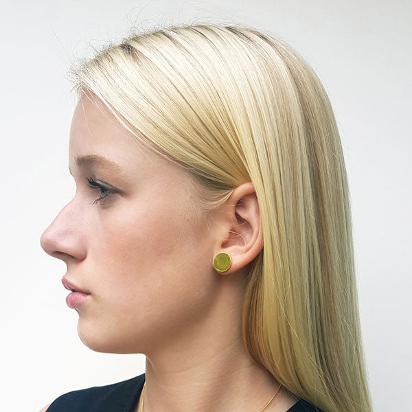 Branch Jewellery - Gold plate disc stud earring