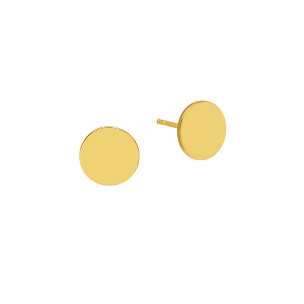 Branch Jewellery - Gold plate disc stud earring