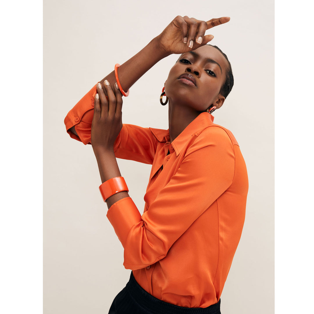 Branch Jewellery orange lacquered horn jewellery collection