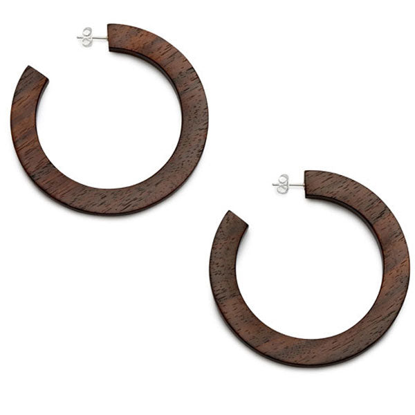 Large Rosewood Hoop earring