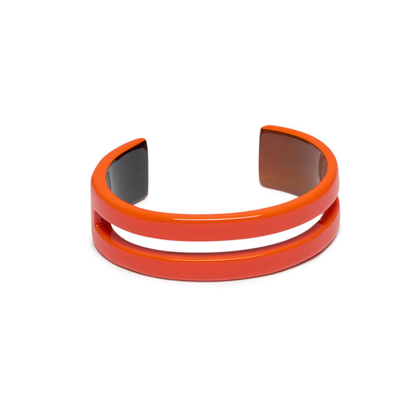 Branch Jewellery orange lacquered cut out cuff