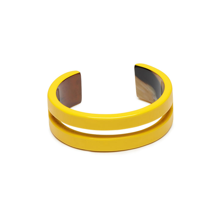 Branch Jewellery yellow lacquered cut out cuff