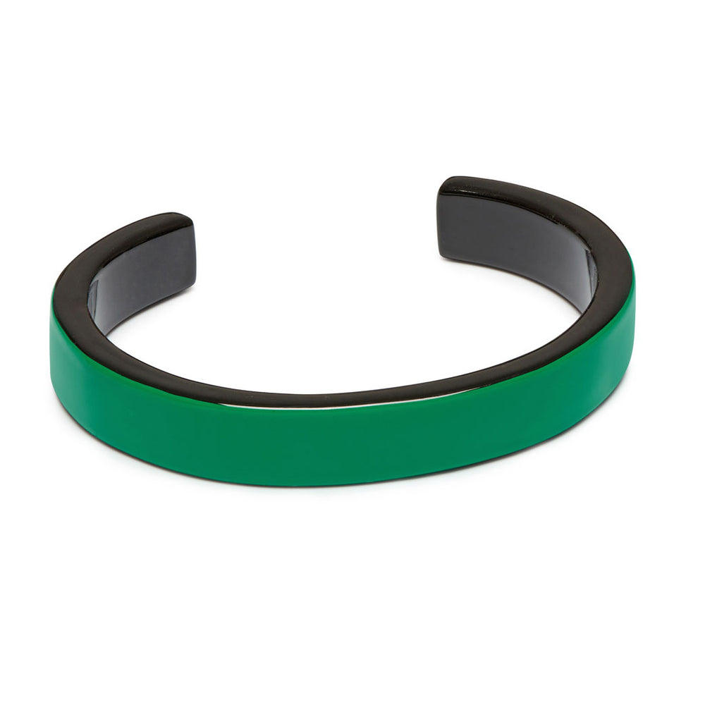 Branch Jewellery - Slim green lacquered cuff