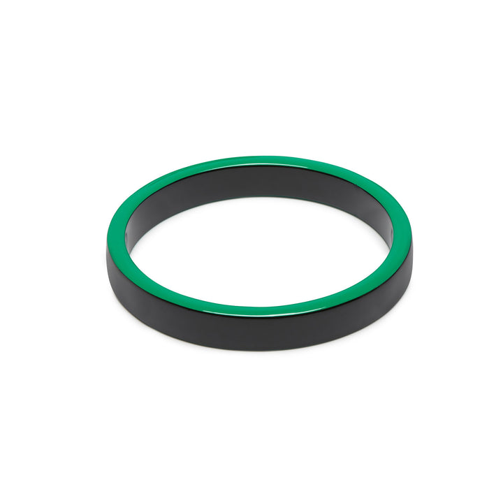 Branch Jewellery - Slim black and teal horn bangle