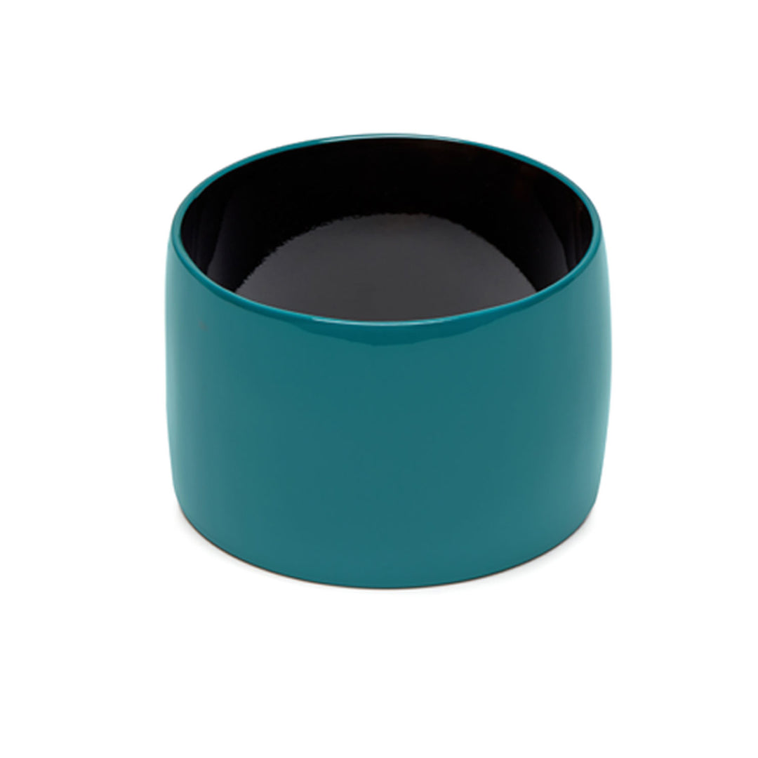 Branch jewellery - Teal blue lacquered wide horn bangle