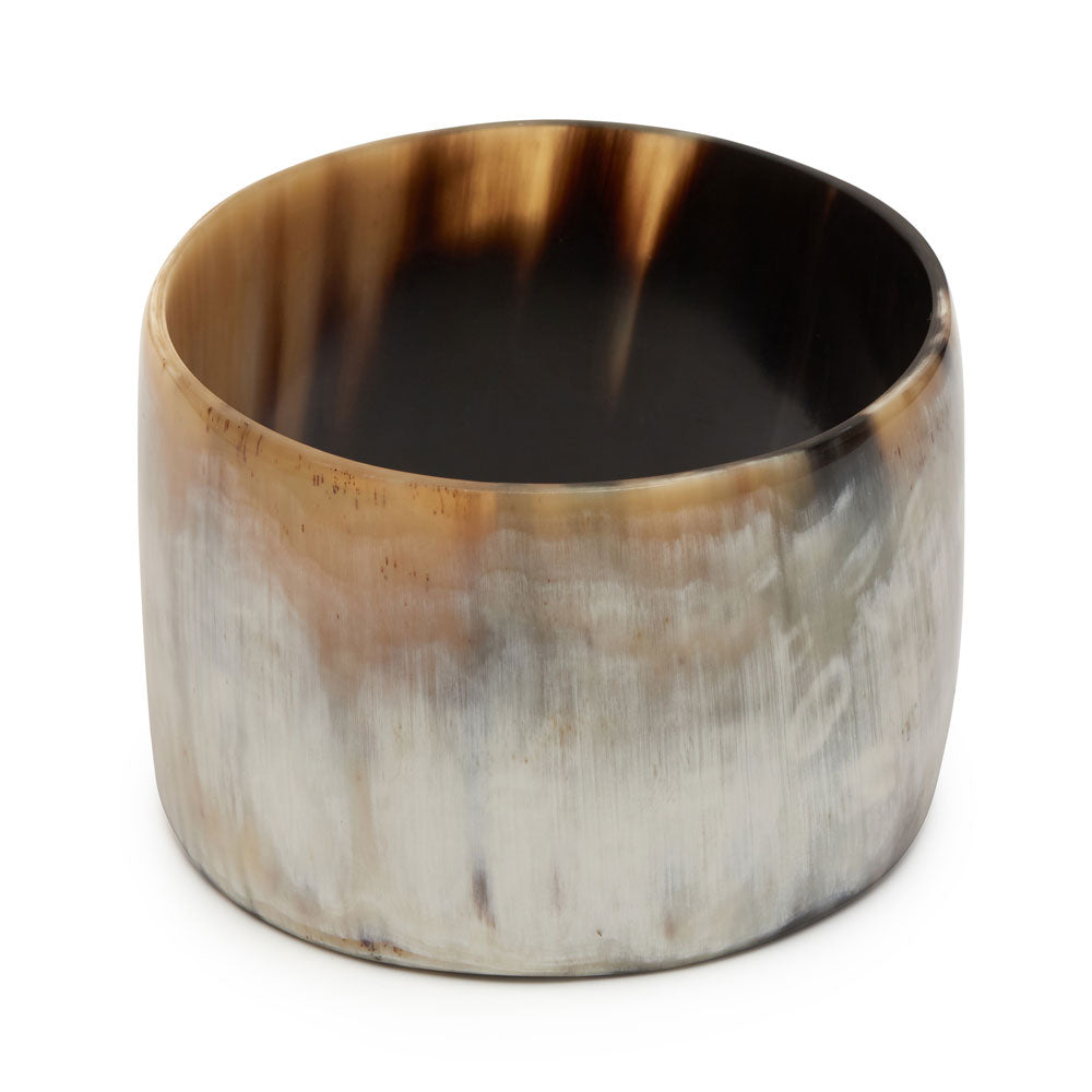 Branch jewellery - Wide white natural buffalo horn bangle