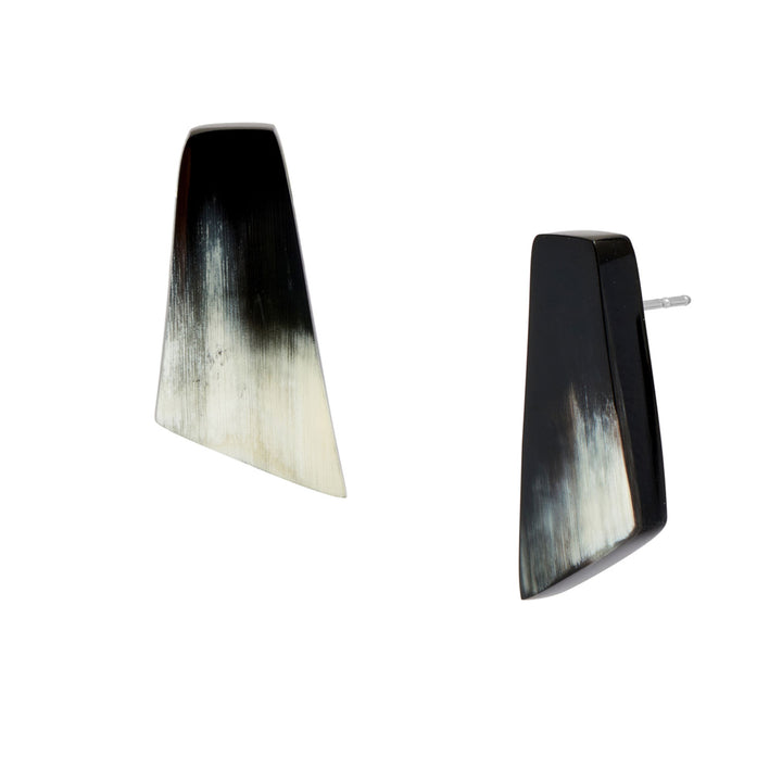 Branch Jewellery - Black Natural horn shaped stud earring