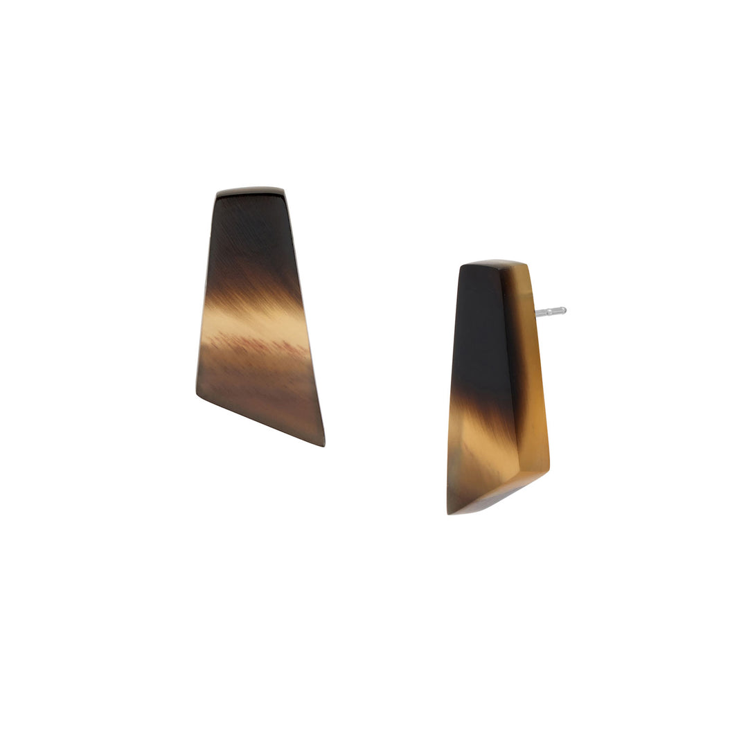 Branch Jewellery - Brown Natural horn shaped stud earring