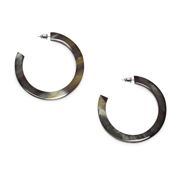Branch Jewellery - Black natural classic buffalo horn hoop