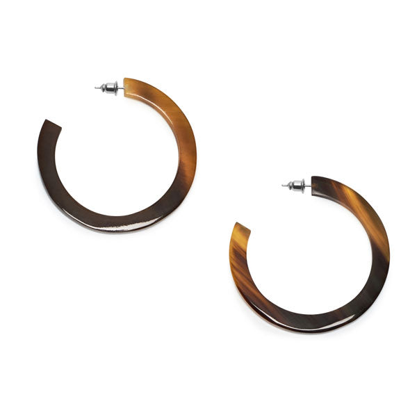 Branch Jewellery - Brown natural classic buffalo horn hoop