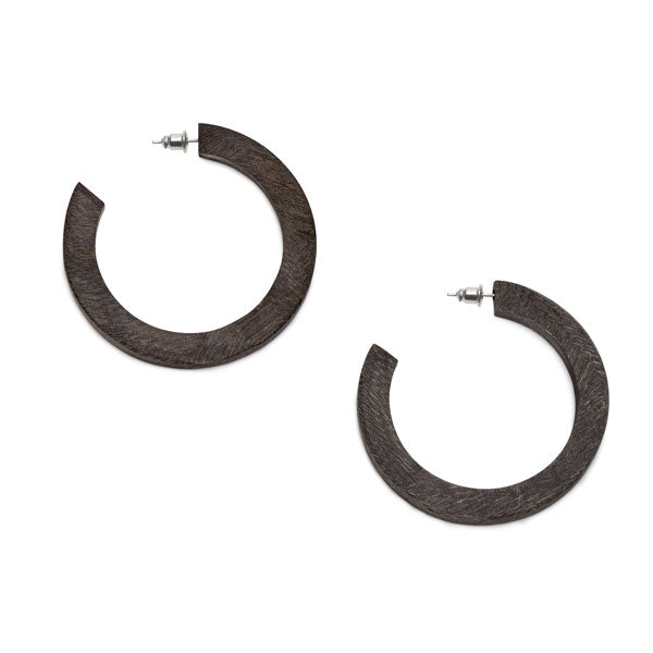 Branch Jewellery - Grey natural classic buffalo horn hoop