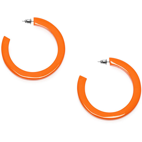 Branch Jewellery - Orange lacquered classic buffalo horn hoop