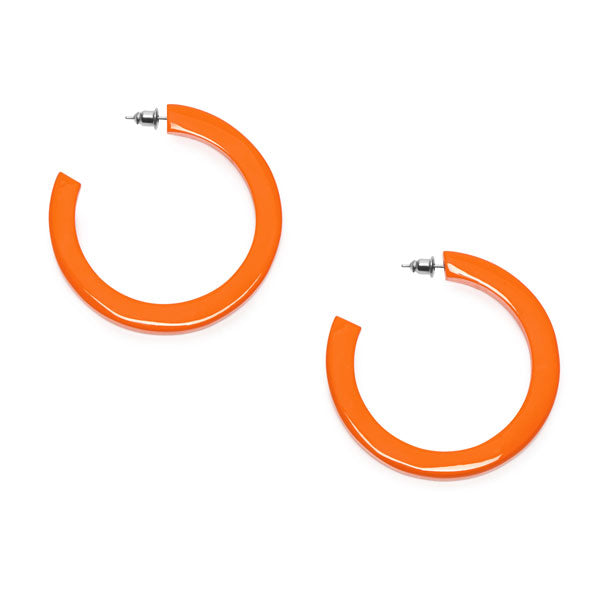  Branch Jewellery - Orange lacquered classic buffalo horn hoop