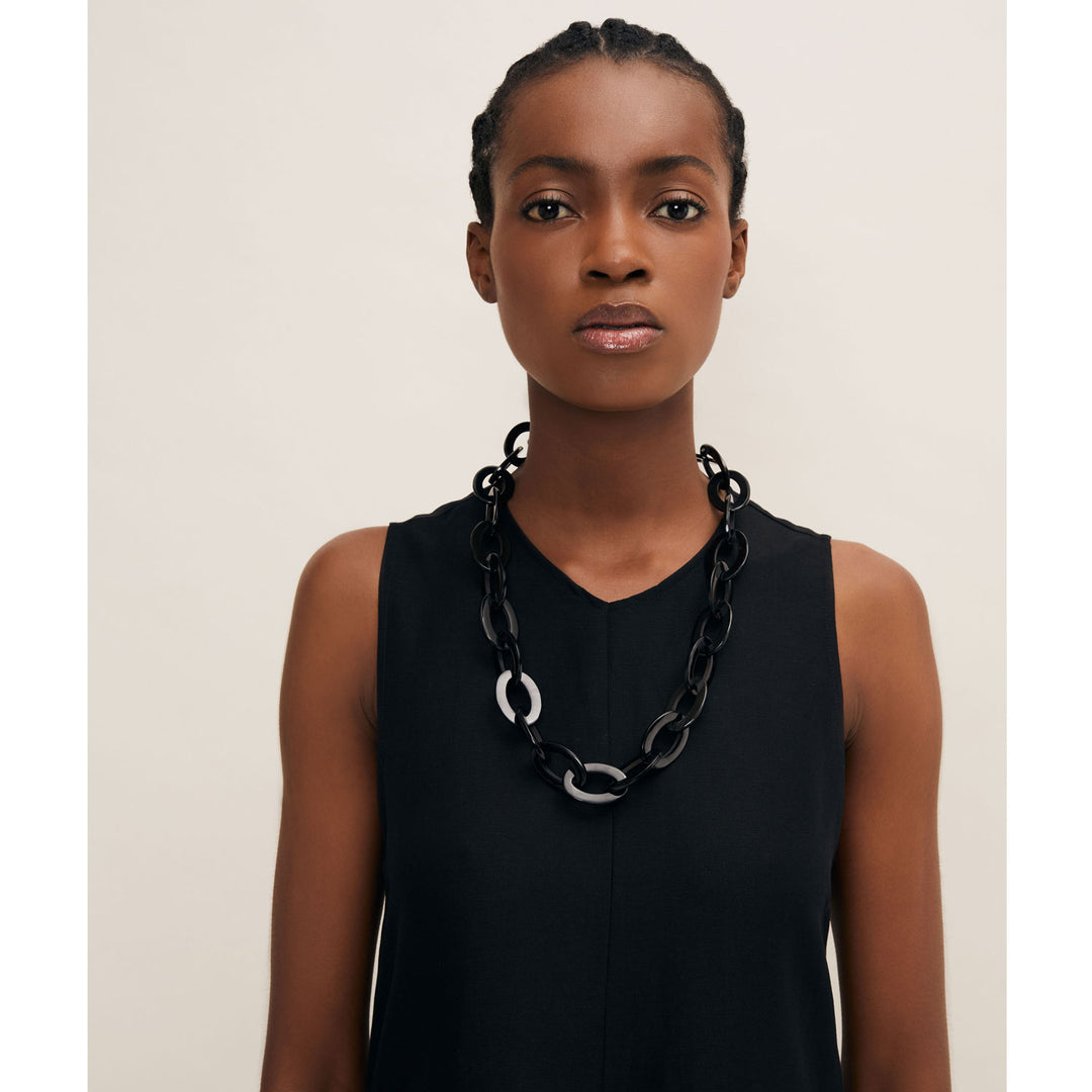 Branch Jewellery - Black oval link necklace