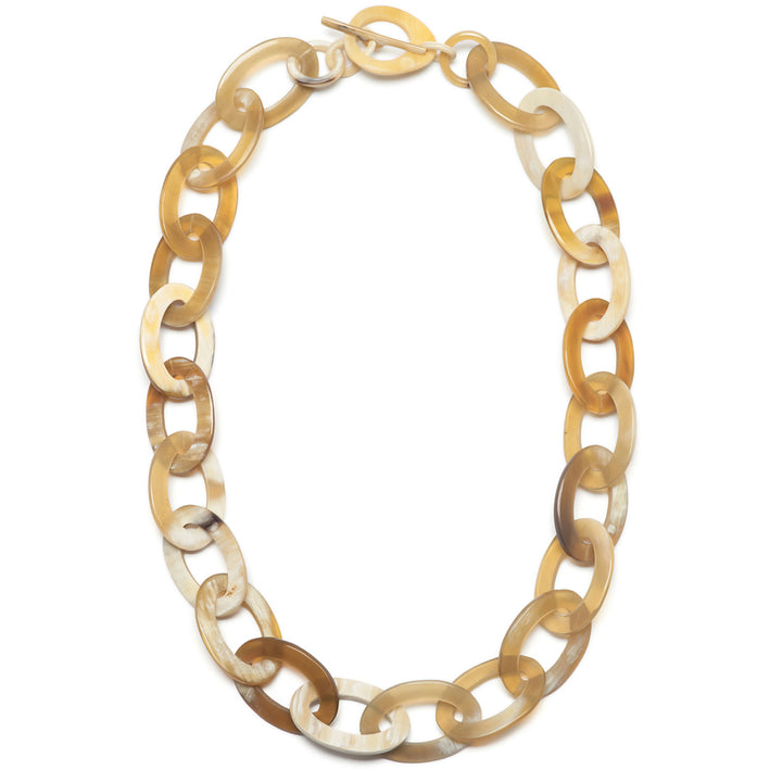 Branch Jewellery - White natural oval link necklace