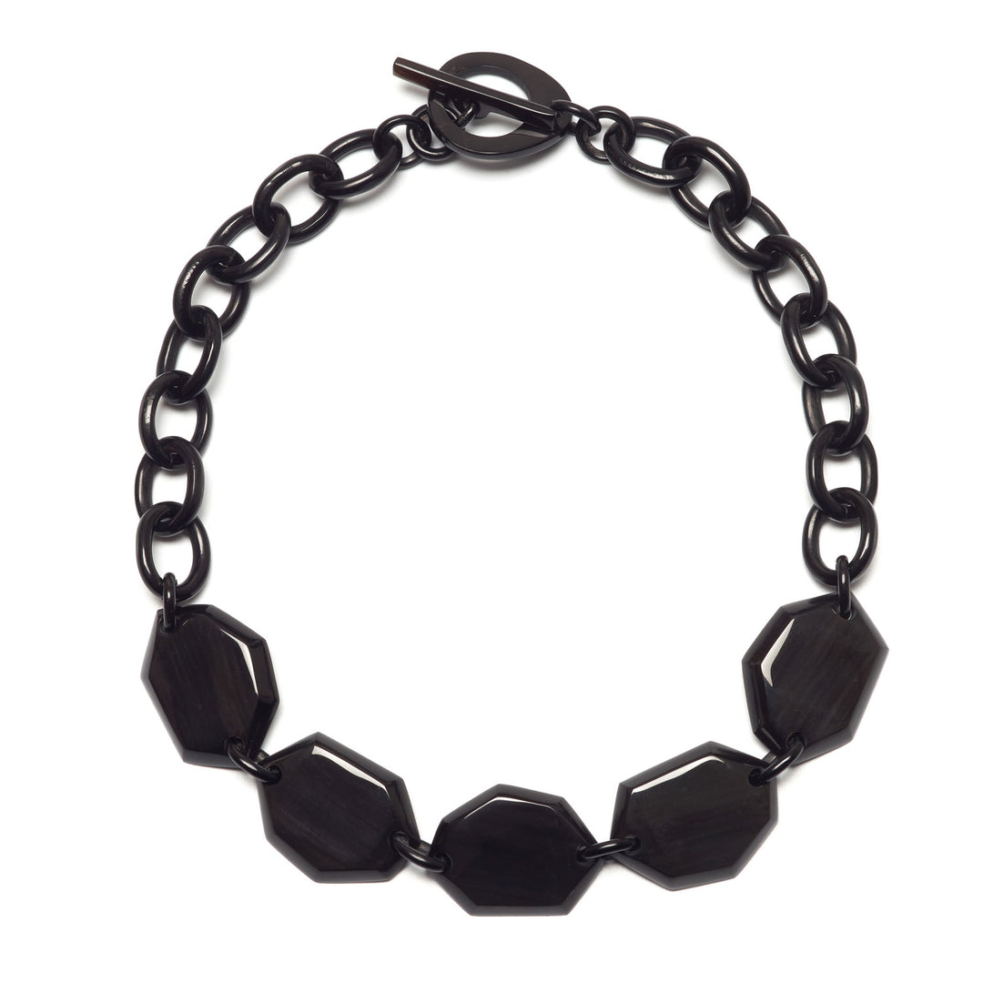 Branch Jewellery - Black horn statement necklace