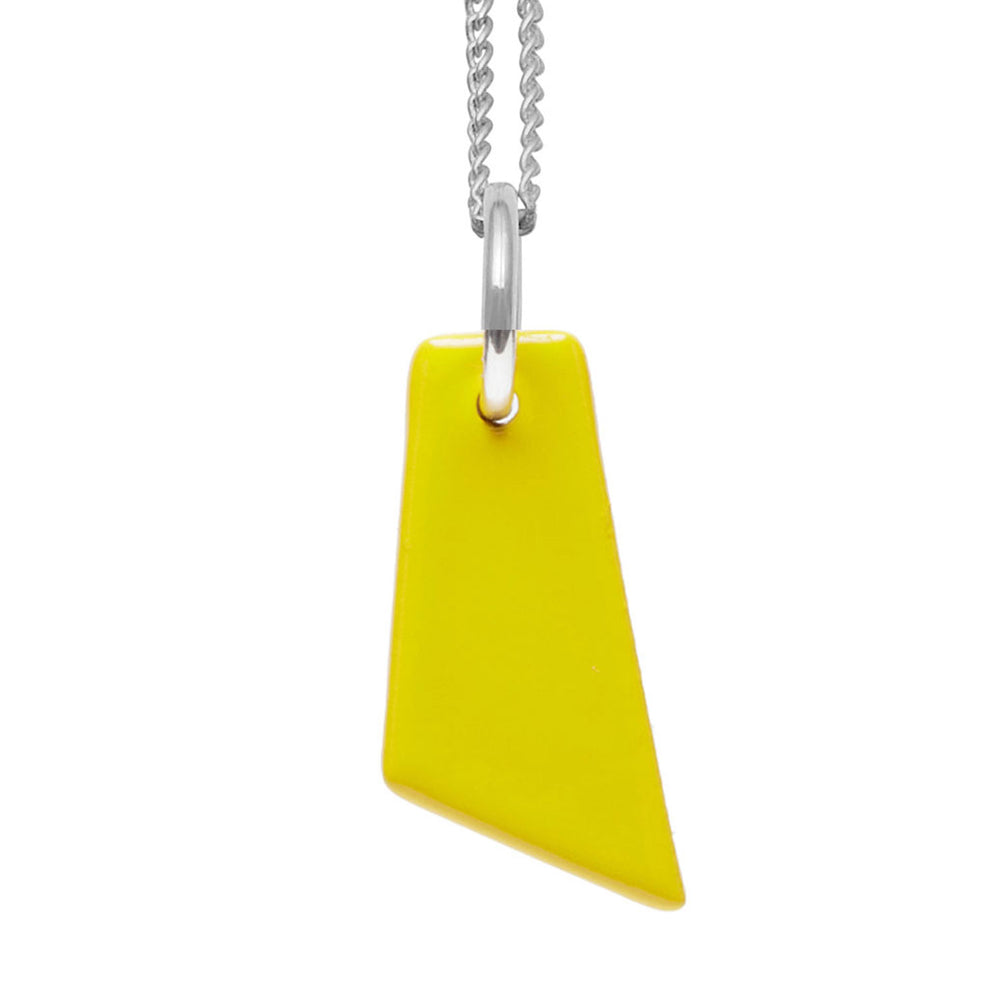 Branch Jewellery Lacquered yellow horn and silver pendant
