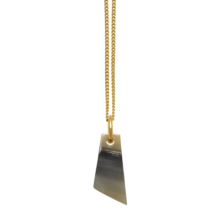 Branch Jewellery - Gold and black natural horn  shaped pendant
