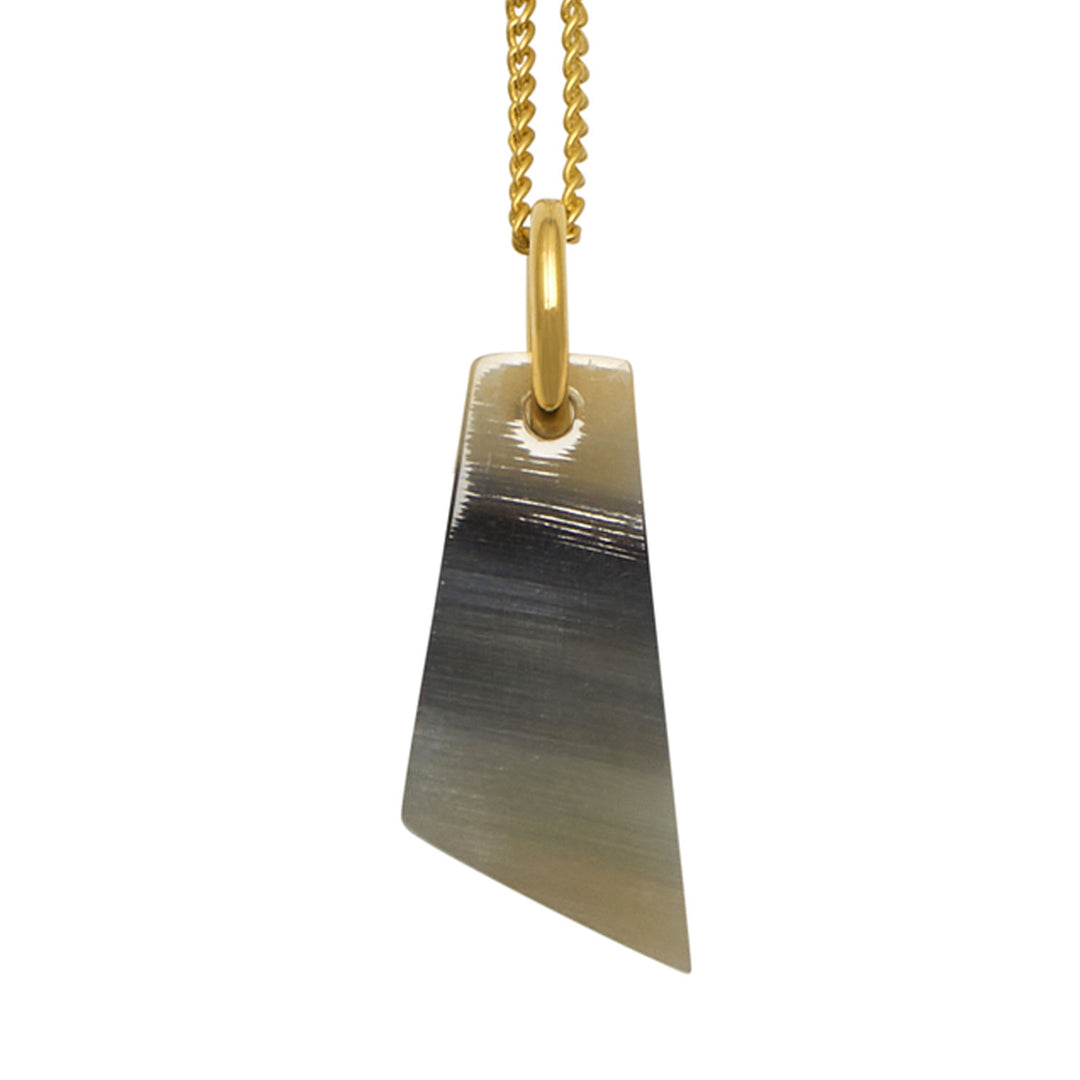 Branch Jewellery - Gold and black natural horn  shaped pendant