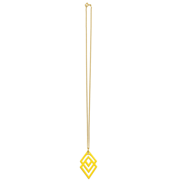 Branch Jewellery -yellow and gold geometric shaped pendant