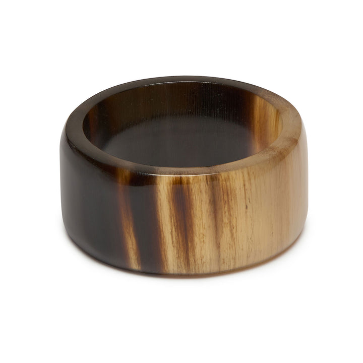 Branch Jewellery - Brown natural buffalo horn band ring