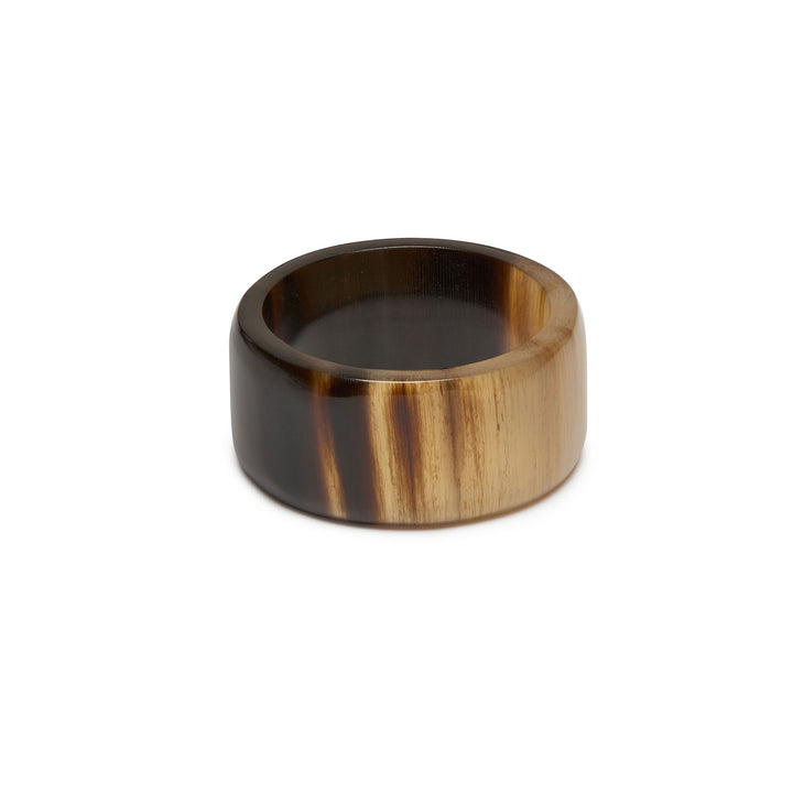 Branch Jewellery - Brown natural buffalo horn band ring