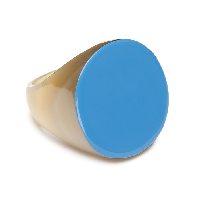 Branch Jewellery - Blue Round Buffalo horn