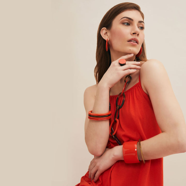 Branch jewellery - Orange lacquered jewellery collection