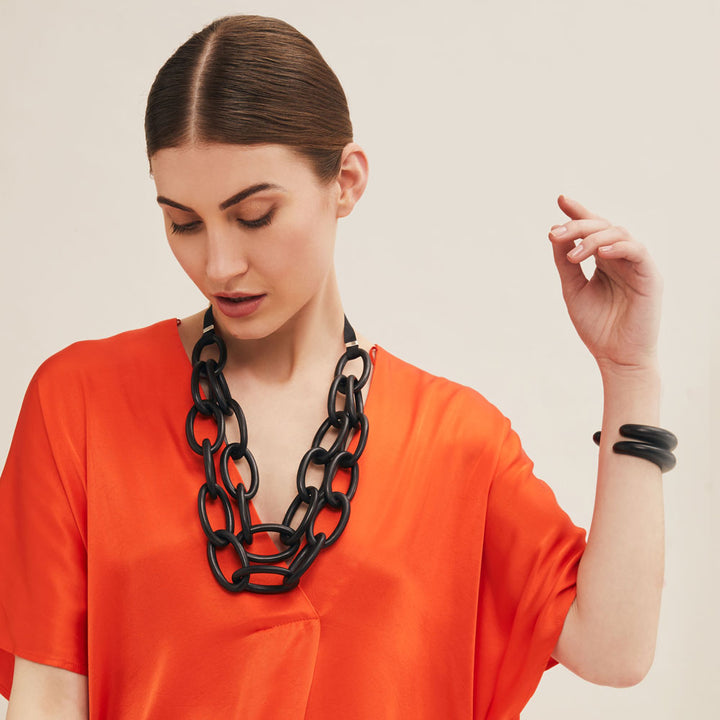 Slim rounded rosewood cuff