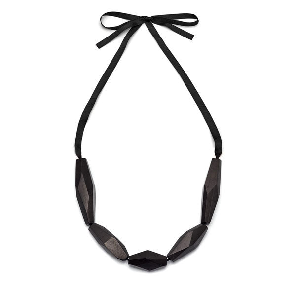 Branch Jewellery - Faceted Black wood necklace