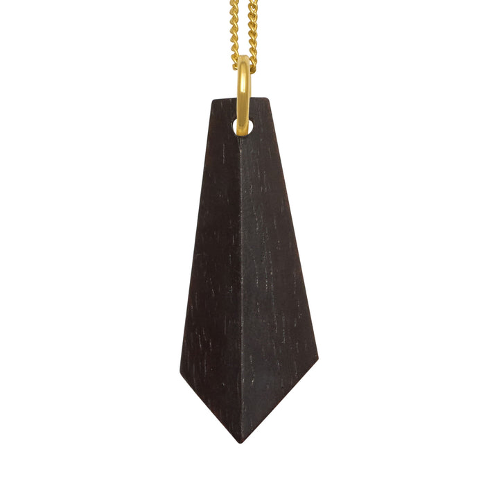 Black wood and gold angular pendant Black wood and gold angular pendant - S/PN14522G/BLK