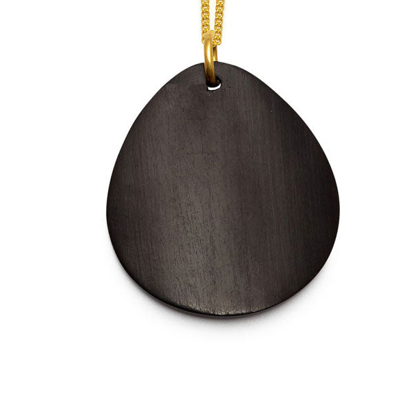 Blackwood curved oval Foli pendant – Gold