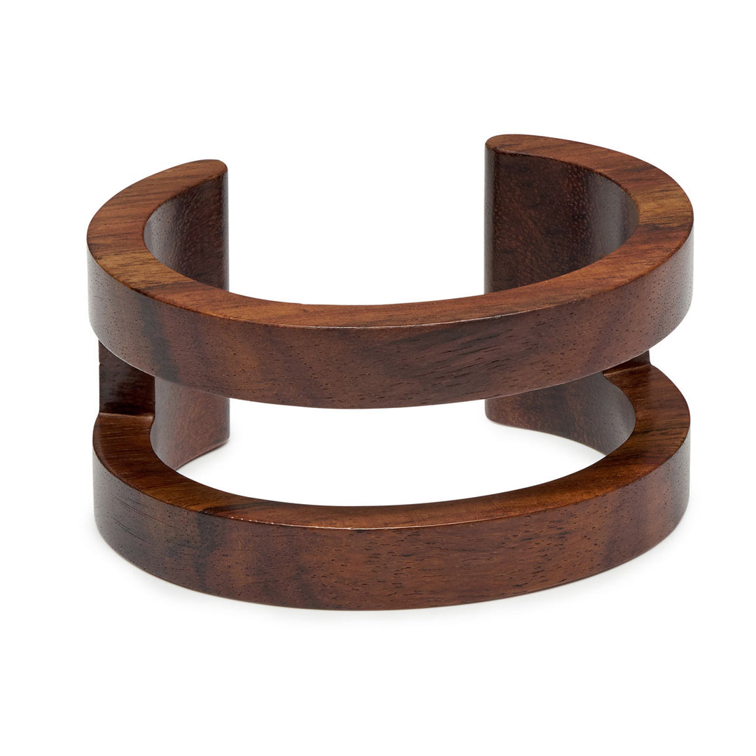 Branch Jewellery - Brown wood cut out cuff