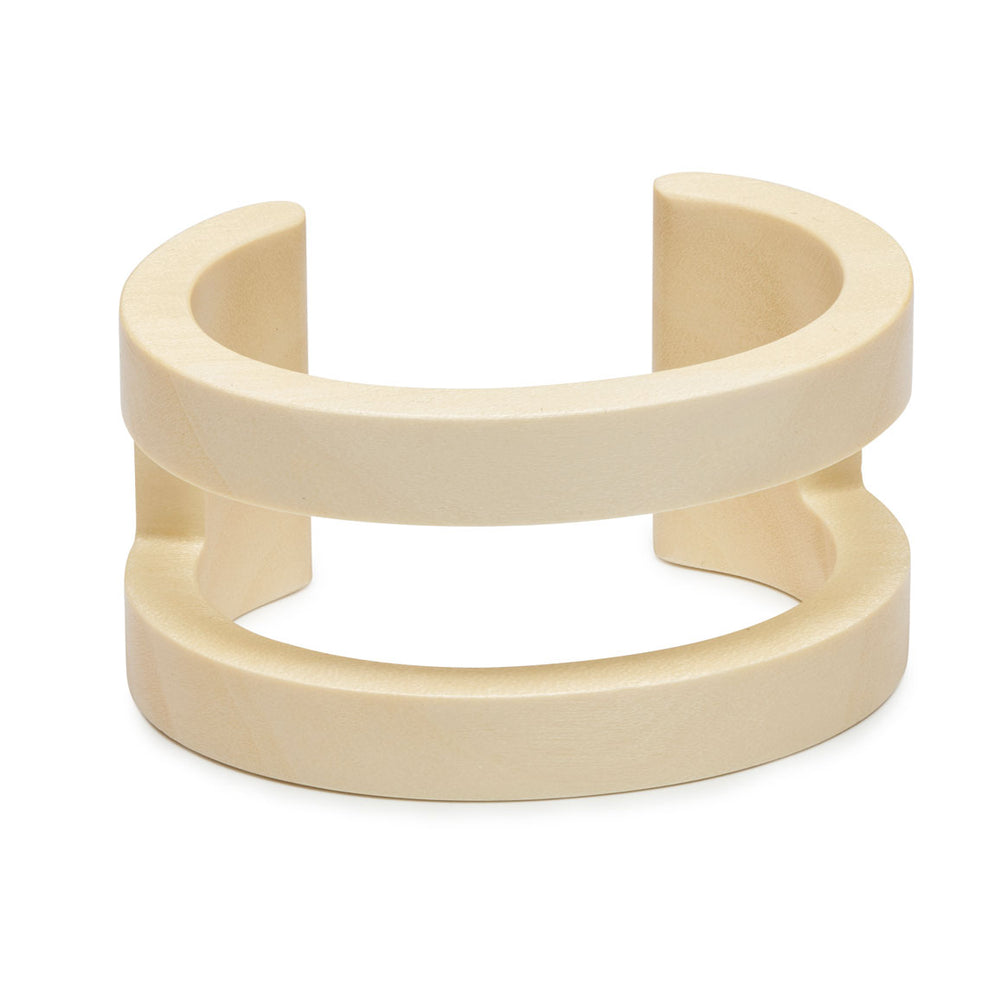 Branch Jewellery - White wood cut out cuff