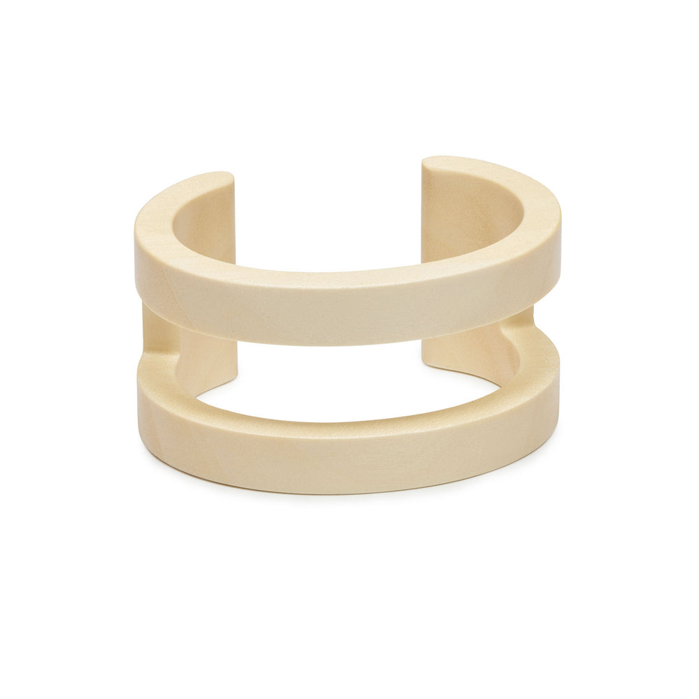 Branch Jewellery - White wood cut out cuff