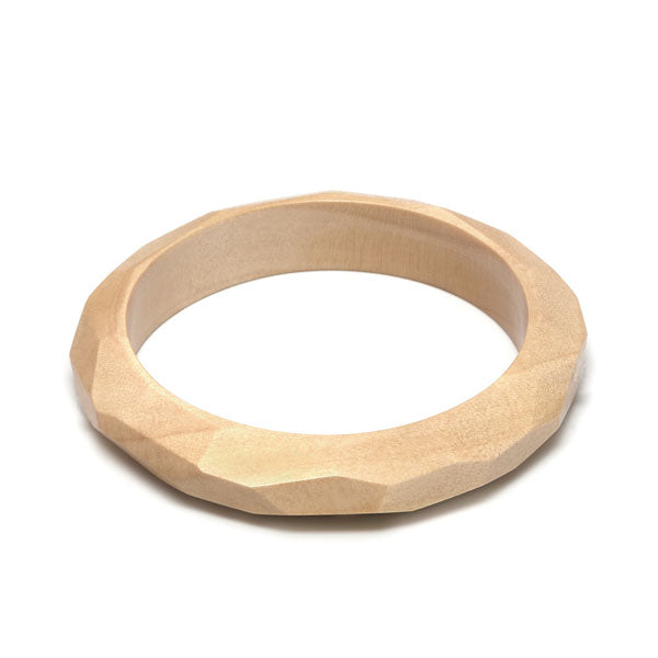 Branch Jewellery - White wood faceted edge bangle