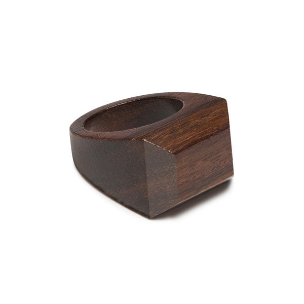 Raised Rectangular wooden ring - Rosewood