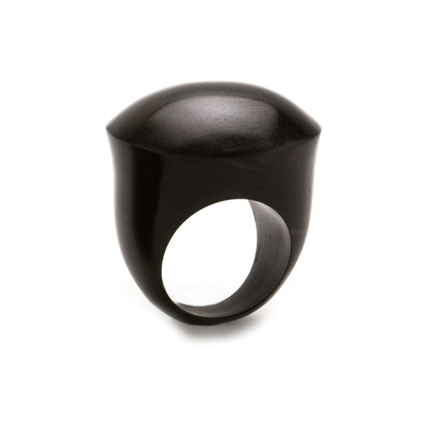 Branch Jewellery - Domed black wood statement wooden ring