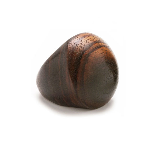 Branch Jewellery - Domed brown wood statement wooden ring